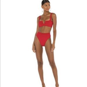 L*space DD/L red high waisted bikini